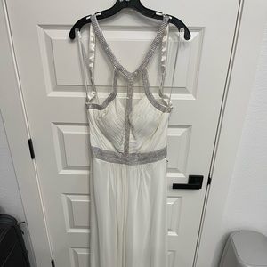 Faviana White Evening Gown size 14